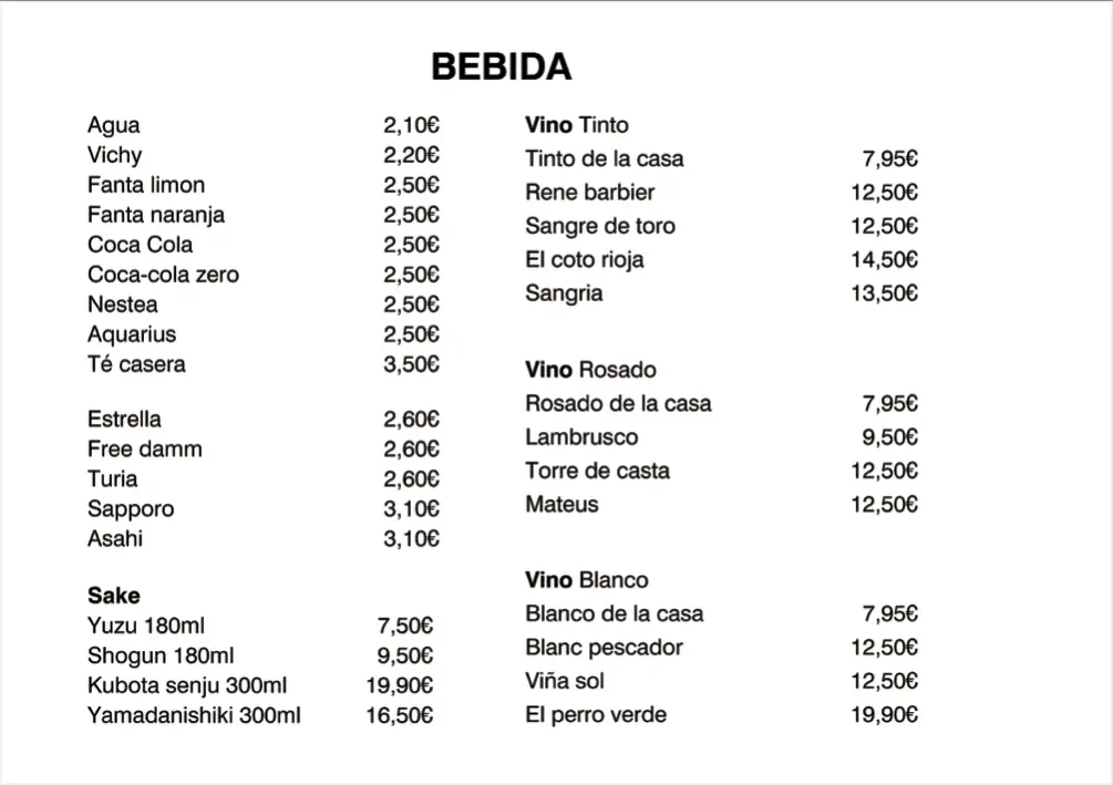 Carta del restaurante - Página 7