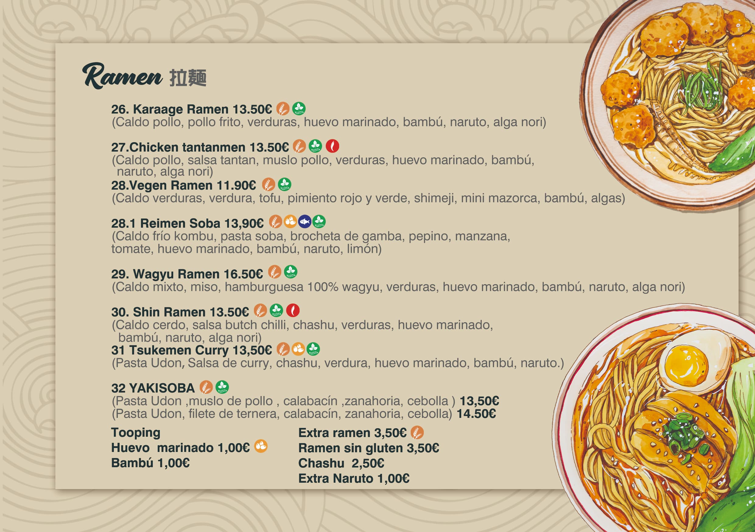 Carta del restaurante - Página 7
